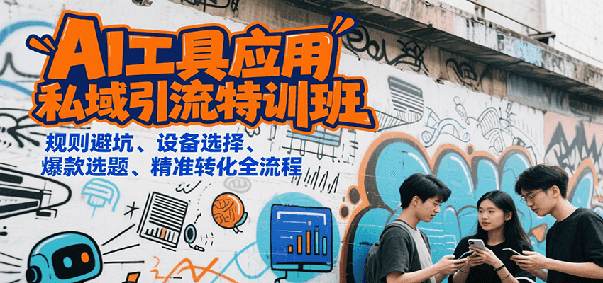 AI工具应用私域引流特训班，规则避坑、设备选择、爆款选题、精准转化全流程-华创网